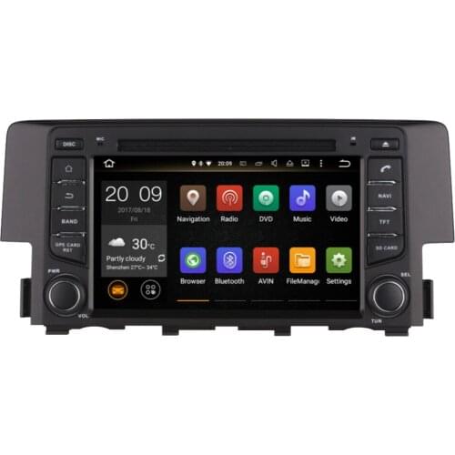 Android9.0 Head Unit Radio Stereo Octa Core 4GB RAM CAR DVD Multimedia Player GPS Navigation Bluetooth For Honda Civic 2016-2020