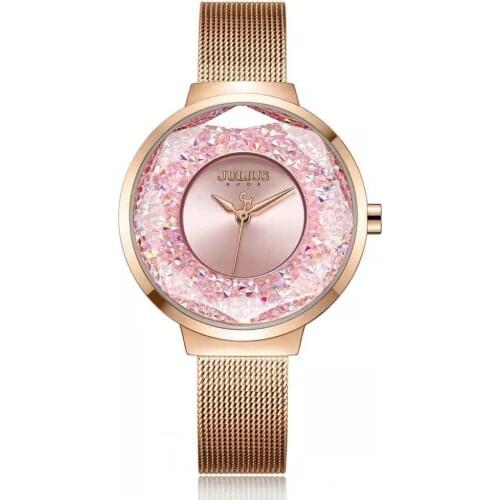 New 5 Colors Womens Watch Miyota Quartz Lady Hours Fine Fashion Clock Bracelet Stainless Steel Girls Birthday Gift Julius Box