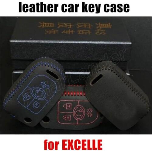 Car key case fit for BUICK EXCELLE car key case Hand sewing car key cover DIY car styling Genuine quality leather fashion style