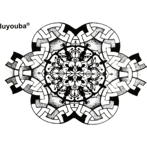 Lotus Flower Waterproof Temporary Tattoos Men Beauty harajuku Tattoos designs tatoo stickers henna black sex tools for men