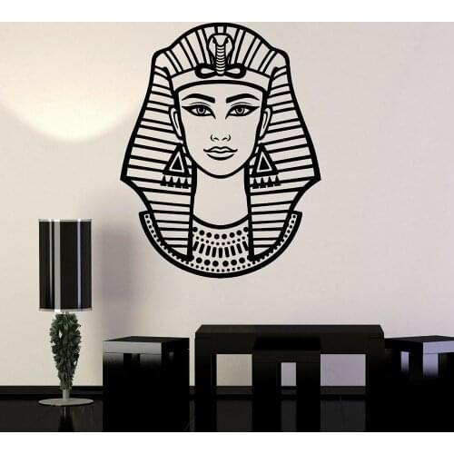 Egyptian Vinyl Wall Decal BVinyl Wall Decal Egyptian Woman Pharaoh Nefertiti Egypt Stickers Murals Wallpaper M278