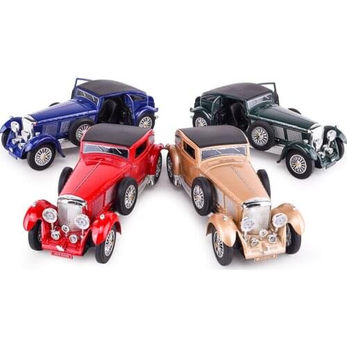 Classic 1:32 8L antique car alloy model,simulation die-cast metal sound and light back to luxury model ornaments,free shipping