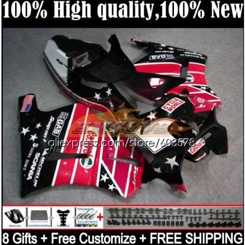 Body For HONDA RVF VFR 400 R RR CC NC35 94 95 96 97 98 36CL.59 VFR400 R V4 VFR400R 1994 1995 1996 1997 1998 Fairing Castrol red