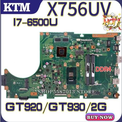 For ASUS X756UQK X756UV X756UJ X756UA X756UQ X756UR X756UVK X756U laptop motherboard mainboard test OK I7-6500U cpu DDR4