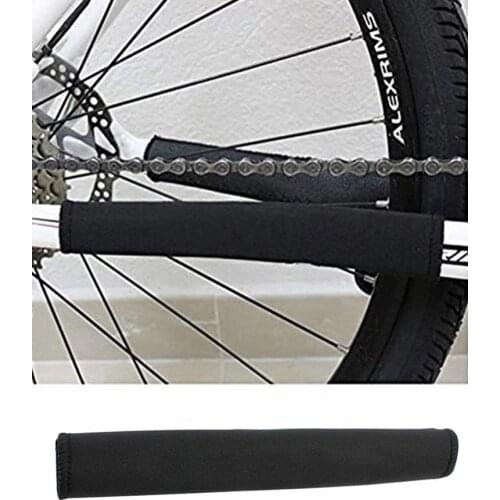 Fashion Black Bicycle Chain Protector Bike Frame Chain Protective Cover Guard Druable Cycling Frame Chain Stay Posted Protector