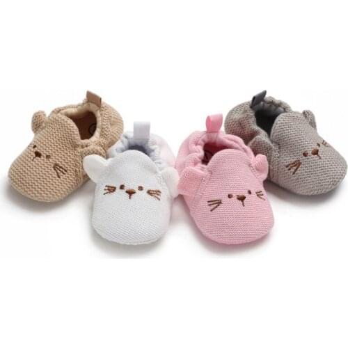 2021 New Arrival Toddler Baby Boys Girls Animal Crib Shoes Infant Cartoon Soft Sole Non-slip Cute Warm Animal First Walkers