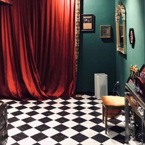 New Nordic Style Light Luxury Retro Elegant Bright Simple Rust Wine Red Velvet High Blackout Curtains for Living Room Bedroom