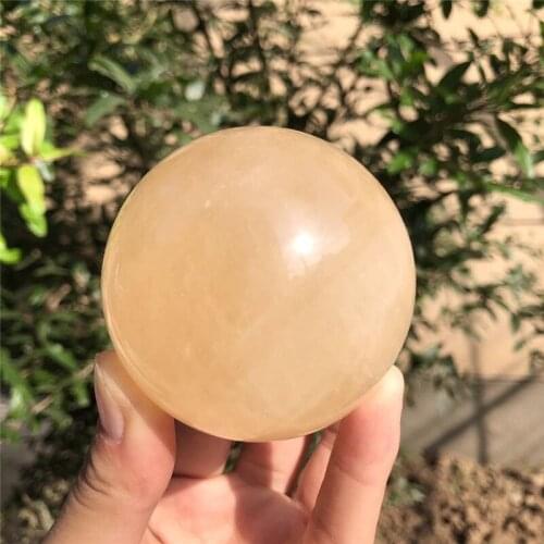 Natural Ice Island Stone Ball Calcite Quartz Crystal Sphere Stone Crystal Ball Citrine Home Decor Natural Stone Carved
