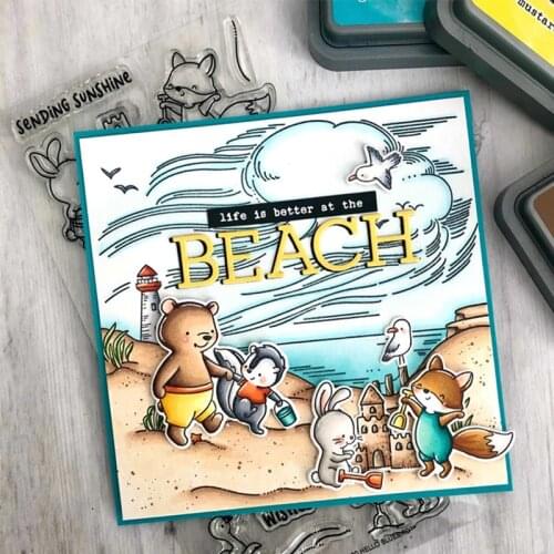Seaside By The Sea Clear Stamp Transparent Seal DIY Scrapbooking Card Making Clear Silicone Stamp Crafts Supplies 2021 New