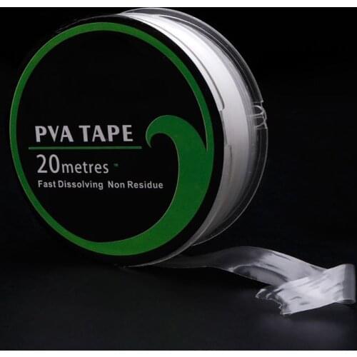 PVA Tape For Fishing Feeder Water Dissolve 10mmx20m Quick Dissolve Tackle Transparent Environmental Professional Accessories