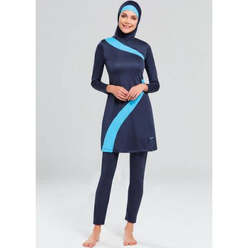 Seamay 0740-19 Dark Navy Blue Full Off Hijab Swimwear