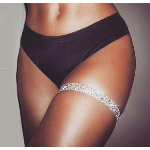 Sexy leg chain sexy Rhinestone thigh body sling nightclub fashion simple leg chain womens Beach Bikini thigh body chain