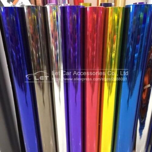 High stretchable Waterproof UV Protected Chrome Mirror Vinyl Wrap Roll Film Car Sticker Decal Sheet