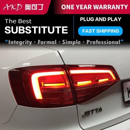 AKD tuning cars Tail lights For VW Jetta MK7 Taillights LED DRL Running lights Fog lights angel eyes Rear Sequential Lighting