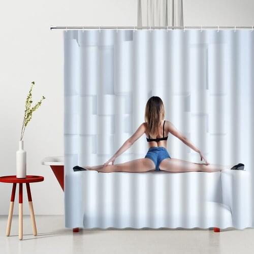 Shower Curtain Fitness Beautiful Woman Bathroom Curtains Shower Curtain In Bathroom Modern Bedroom Curtains Light Curtain