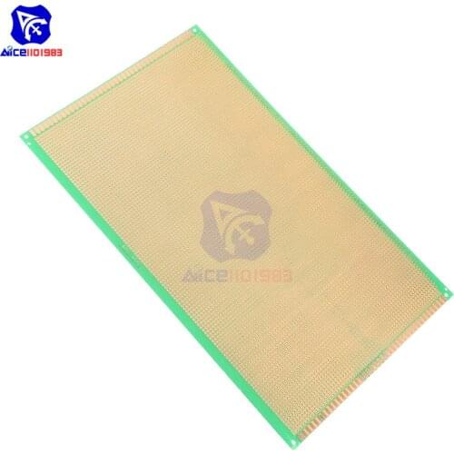 Diymore 1 Piece 18x30cm Single Sided Prototype Universal Printed Circuit Board DIY Soldering Green PCB Board for Arduino