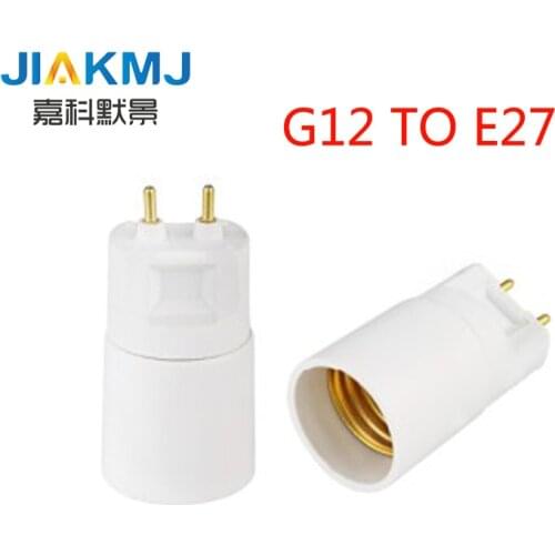 10pcs/Lot free shipping G12 to E27 base adapter converter E27 to G12 Lamp Holder Converter LED light accessories