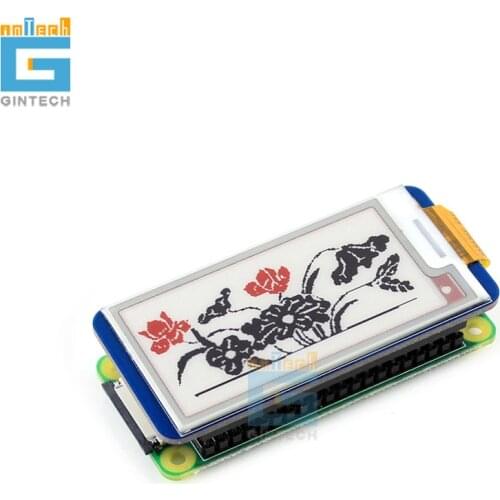 2.13inch E-Ink display HAT Red/black/white e-paper for Raspberry Pi Zero/Zero W/Zero WH/2B/3B/3B+ SPI interface