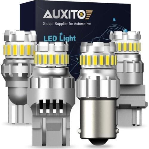 2X P21W led 1156 T20 W21/5W 7443 P21/5W 1200LM W21W Car Bulb 7440 BA15S BAY15D PY21W Auto DRL Light White 1157 LED Brake Light