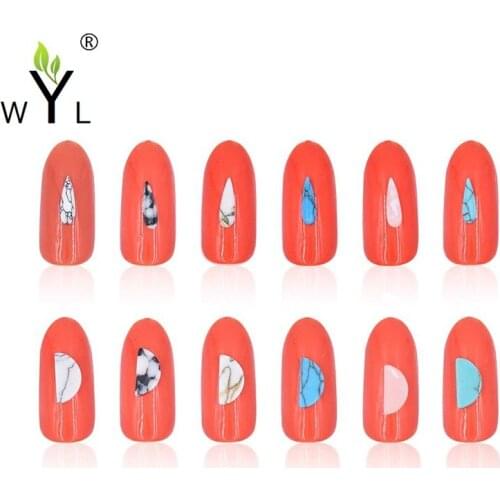 500 PCS/pack Japanese Nail Art Decoration Natural Crack Turquoise Waterdrop 3D DIY Nail Stones for Manicure Nail Art Rhinestones