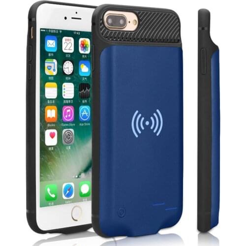5000 MAH For iPhone 6 Plus 6S 7 Plus 8 Plus Battery Charger Case Wireless Charging Audio Output Soft Silicone Power Bank