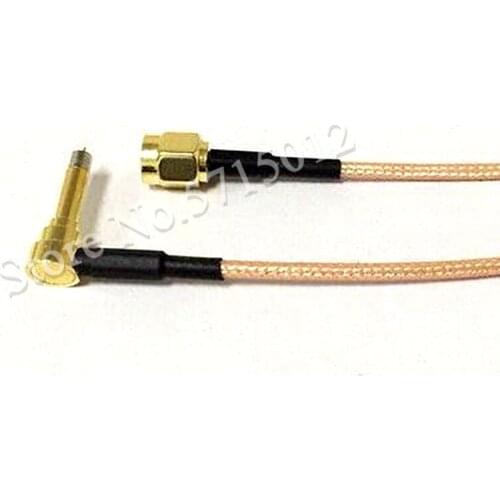 1pcs MS156 Turn to SMA Male Head Socket Connector Antenna Feeder Cable 20cm RF Coaxial Jumper Pigtail Cable
