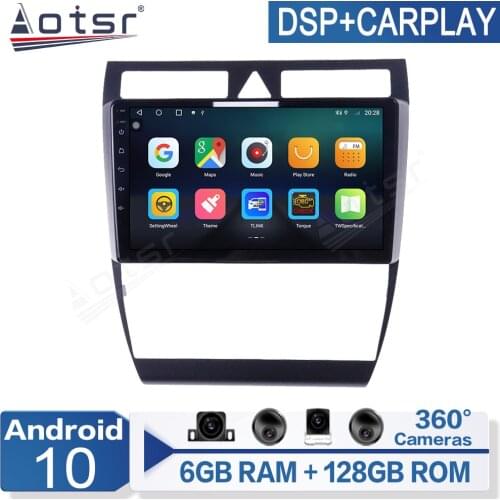 For Audi A6 1997 - 2004 Android Auto Radio Car Multimedia Video Player GPS Navigation IPS Screen PX6 No 2 Din AutoRadio