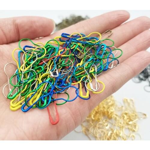 Gourd Shape Multicolor Safety Pins Metal Label Gourd Shape Safety Pin Craft woven cross stitch holder DIY sewing supplies 100pcs