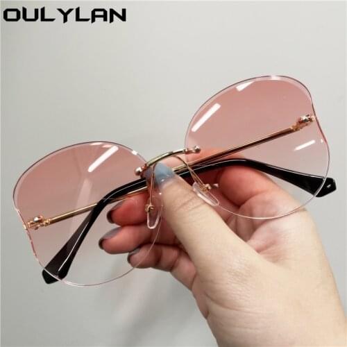 Oulylan Kids Sunglasses Girls Boys Fashion Rimless Sun Glases Children Cute Eyeglasses Baby Outdoors Travel UV400 Goggles