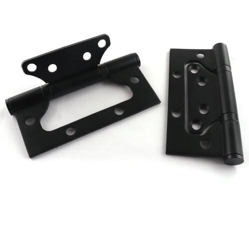 Door Hinge Black Stainless Steel with Screws Bearing Mute Door Cabinet Closet Windows Box Kitchen Furniture Hardware Accessories