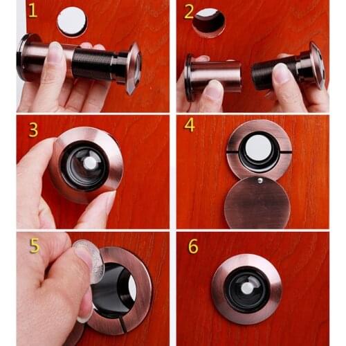 220 Degree Wide Viewing Angle Door Viewer Privacy Cover Security Door Eye Viewer