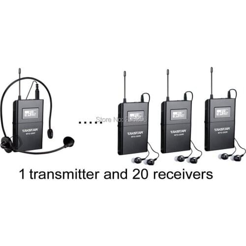 Tour Guiding 20-person Tour Group Guide/ Church Assistive Listening System Package,als System (1 Transmitter and 20 Receivers)