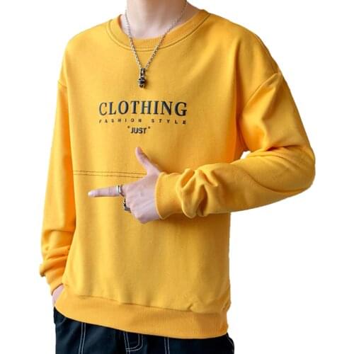 Mens Autumn 2021 New Casual Sweatshirts Thin Loose Streetwear Top O-Neck Pullover Hoody Spring Fashion Hoodies Hip Hop Clothing