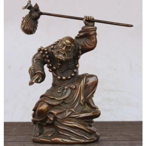 China brass archaize DARUMA Patriarch like crafts statue