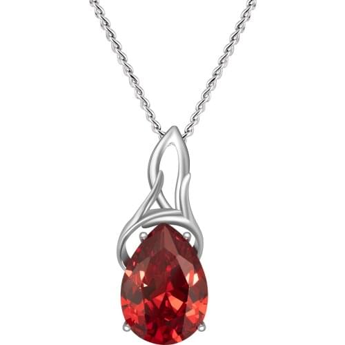HONONJO Silver 925 Jewelry Necklace Ruby With Pendant Necklaces for Women 925 Sterling Silver Necklace Fine Jewelry Wholesale