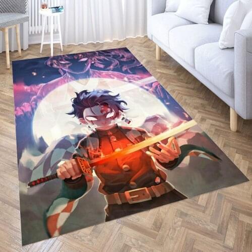 Demon Slayer Carpet Decora Home Bedroom Kitchen Anti-slip Mat Rug Doormat Aisle Floor Mat Bath Mats Doormat