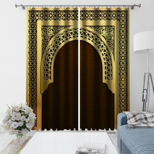 Beautiful Photo Fashion Customized 3D Curtains brown door curtains 3D Window Curtains For Living Room Bedroom