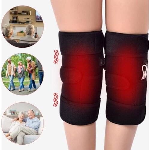 Electric Heating Knee Massager Breathable USB Heating Knee Wrap Back Shoulder Massage Elbow Knee Protector Treatment