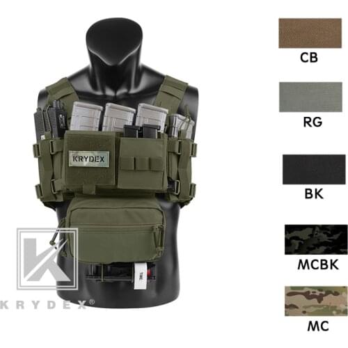 KRYDEX MK3 Modular Tactical Chest Rig Chassis Spiritus Airsoft Hunting Military Tactical Carrier Vest w/ 5.56 223 Magazine Pouch