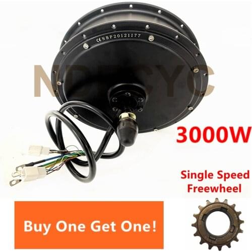 V3 45mm Magnet 3000W 135mm Dropout Gearless Electric Bike Hub Motor For Electric Bike Bicycle with Single Speed Freewheel