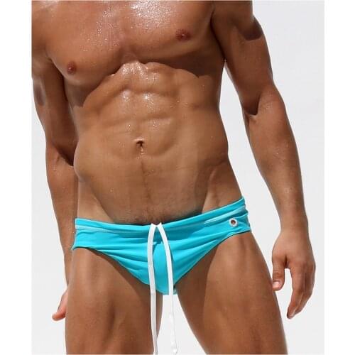 Mens low waist swimming briefs sexy swimwear tight colorfull with sexy swimsuits sports shorts trunks summer men bathing suits