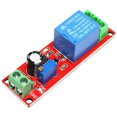 NE555 Timer Switch Adjustable Module Time delay relay Module DC 12V Delay relay shield 0~10S
