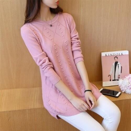 GOOHOJIO New Knitted Women O-neck Sweater Pullovers Ladies Spring Autumn Female Sweaters Pullover Slim Fit Cheap Bottoming Shirt