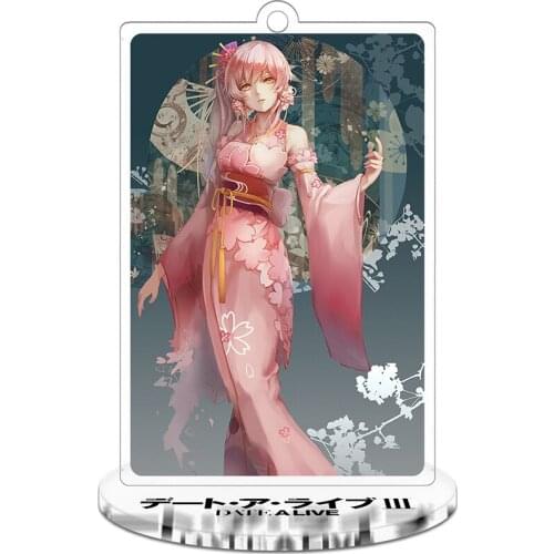 New Arrived DATE A LIVE Action Figure Anime Toy Transparent Acrylic Toys Key Chain Cute Decorative Ornaments