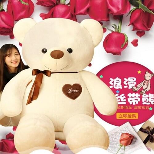 Full filler Lovely romantic ribbon Plush toys bear dolls Birthday present A present for my girlfriend not a outer shell