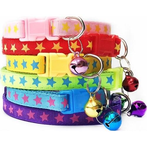 2020 New Pet Dog Collar Adjustable Buckles With Bell Nylon Dog Collar Pet Supplies Accessories for small Dog Chihuahua Bulldogs
