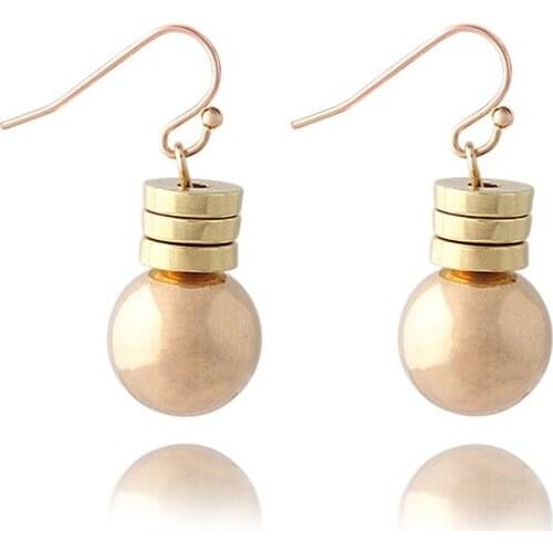 RJ Anime Hunter×Hunter Kulolo lushilufelu Earrings Woman Man Cosplay Gold Metal Pearl High Quality Pendant Earring Jewelry Gift