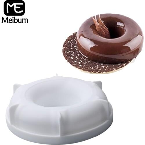 Meibum Silicone Molds Pastry Form Donuts Shape Cake Mold French Mousse Dessert Mould Muffin Baking Pan Cake Decorating Tools
