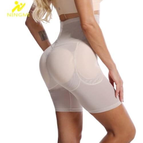 NINGMI Butt Lifter Tummy Control Panties Women Body Shapewear Hip Enhancer Shaper Seamless Slim Underwear Ass Padded Panties