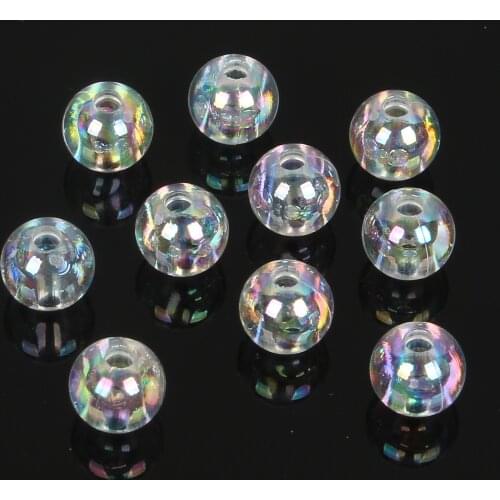 50-500 Pcs 4-12mm Transparent White Round Pearl Beads For Jewelry Making DIY Loose Spacer Beads Bracelet Necklace Charm Finding